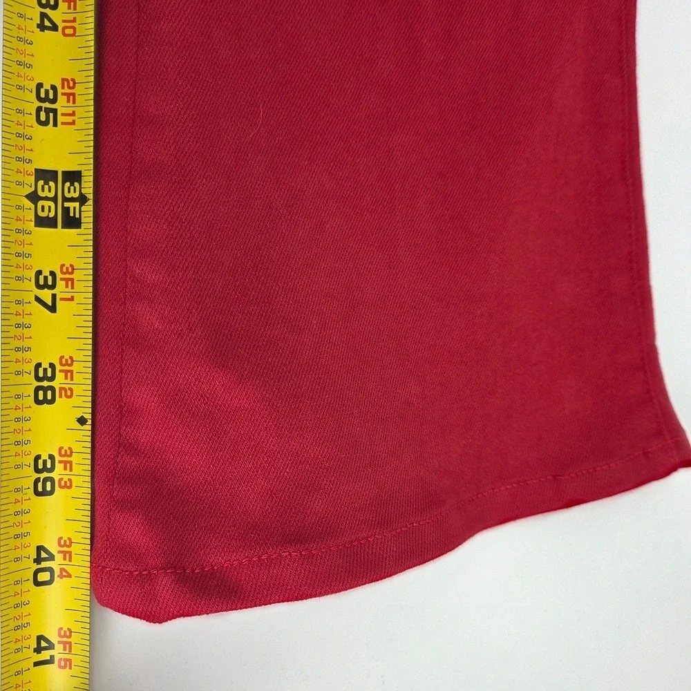 Mother High Waisted Weekender Skimp Second Chance Flare Jeans Haute Red Women 24